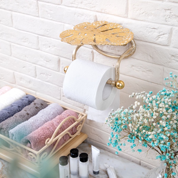 Держатель для туалетной бумаги Monstera Deliciosa (Монстера) Айвори Держатель для туалетной бумаги Monstera Deliciosa (Монстера) Айвори