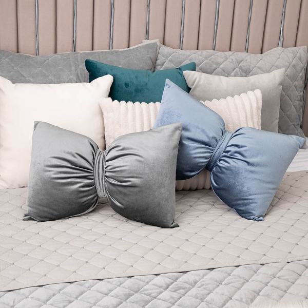 Подушка декоративная Бант Голубой Подушка декоративная Бант Голубой