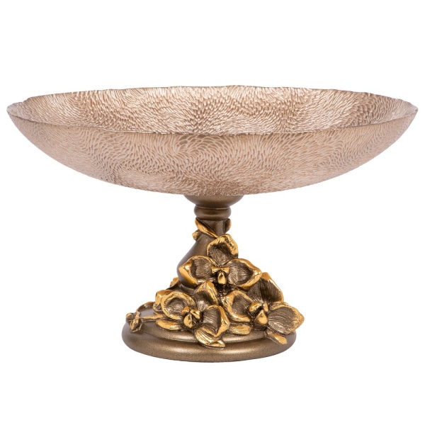 Фруктовница-конфетница Орхидея Лелия Бронза Фруктовница-конфетница Орхидея Лелия Бронза