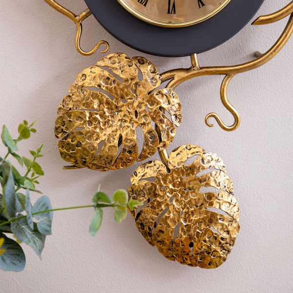 Часы настенные Monstera Deliciosa (Монстера) mini Серые Амбер Часы настенные Monstera Deliciosa (Монстера) mini Серые Амбер