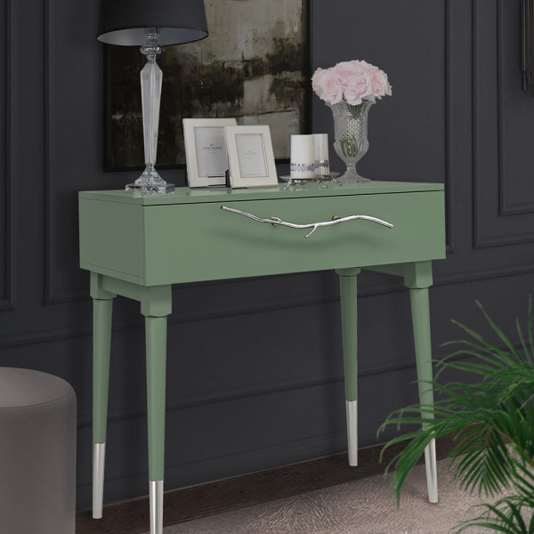 Консоль Арт Колор matte Стайл Сильвер Зеленый нефрит матовый