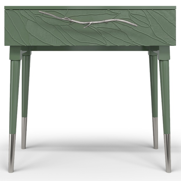 Консоль Арт Колор leaves Стайл Сильвер Зеленый нефрит