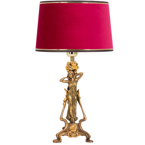 Настольная лампа Флора Бронза Тюссо Амарант Настольная лампа Флора Бронза Тюссо Амарант