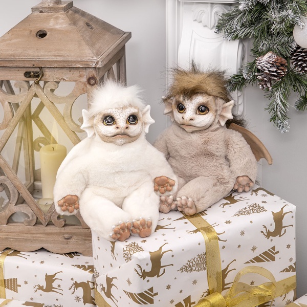 Игрушка мягкая Дракон Бэби Мистик Белый Игрушка мягкая Дракон Бэби Мистик Белый