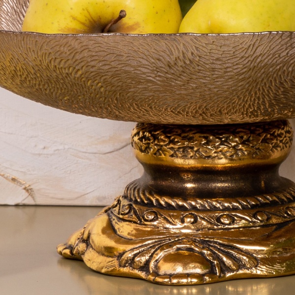 Фруктовница-конфетница Флора Бронза Фруктовница-конфетница Флора Бронза