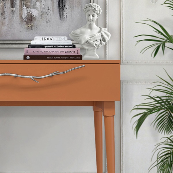 Консоль Арт Колор matte Стайл Сильвер Томленый оранжевый матовый