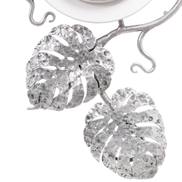 Часы настенные Monstera Deliciosa (Монстера) mini Айс Античное серебро Часы настенные Monstera Deliciosa (Монстера) mini Айс Античное серебро