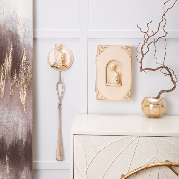 Настенный крючок Кошечка Айвори Настенный крючок Кошечка Айвори