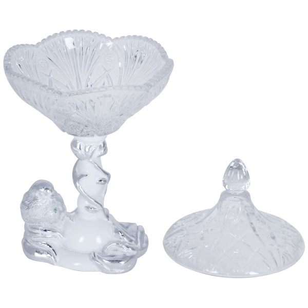 Сахарница стеклянная с крышкой Зарничка Свитти Белый Сахарница стеклянная с крышкой Зарничка Свитти Белый