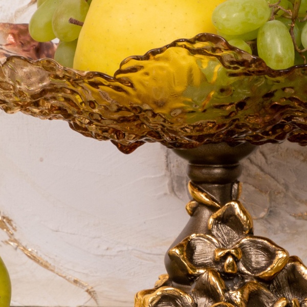 Фруктовница-конфетница Орхидея Лелия Бронза Фруктовница-конфетница Орхидея Лелия Бронза