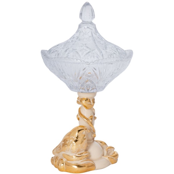 Сахарница стеклянная с крышкой Зарничка Свитти Айвори Сахарница стеклянная с крышкой Зарничка Свитти Айвори