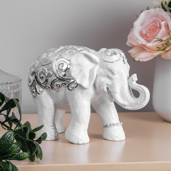 Статуэтка Слон Дели Белый