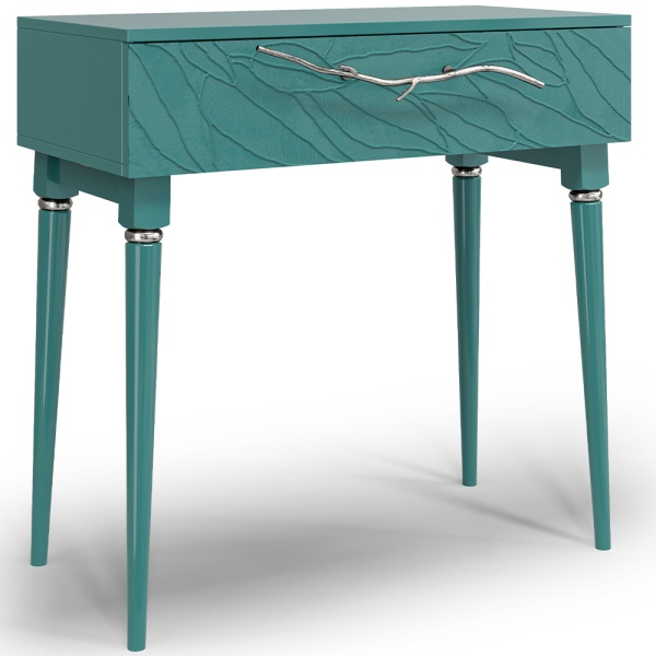 Консоль Арт Колор leaves Классик Сильвер Пастельно-синий