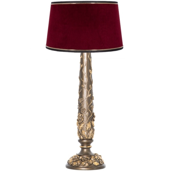 Настольная лампа Лето Бронза с абажуром Тюссо Конфети Рубивайн Настольная лампа Лето Бронза с абажуром Тюссо Конфети Рубивайн