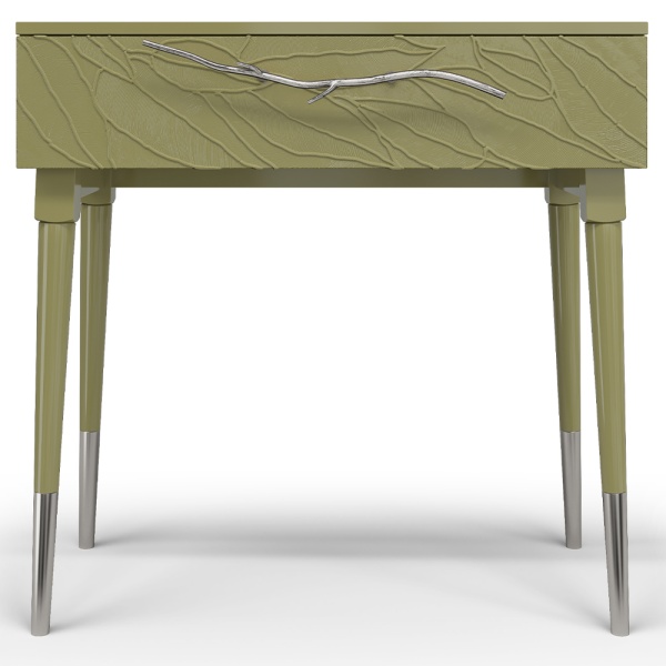 Консоль Арт Колор leaves Стайл Сильвер Зеленая олива