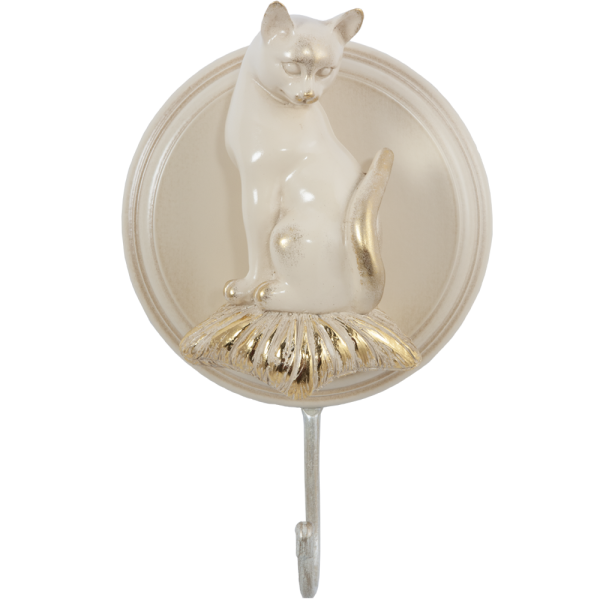 Настенный крючок Кошечка Айвори Настенный крючок Кошечка Айвори