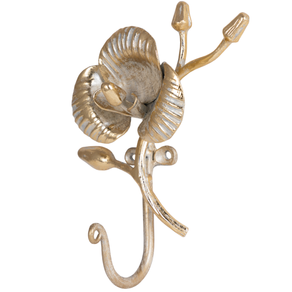 Настенный крючок Орхидея Джолли Айвори Мраморное золото Настенный крючок Орхидея Джолли Айвори Мраморное золото