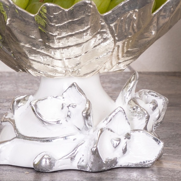 Фруктовница-конфетница Орхидея Лайм Серебро Фруктовница-конфетница Орхидея Лайм Серебро