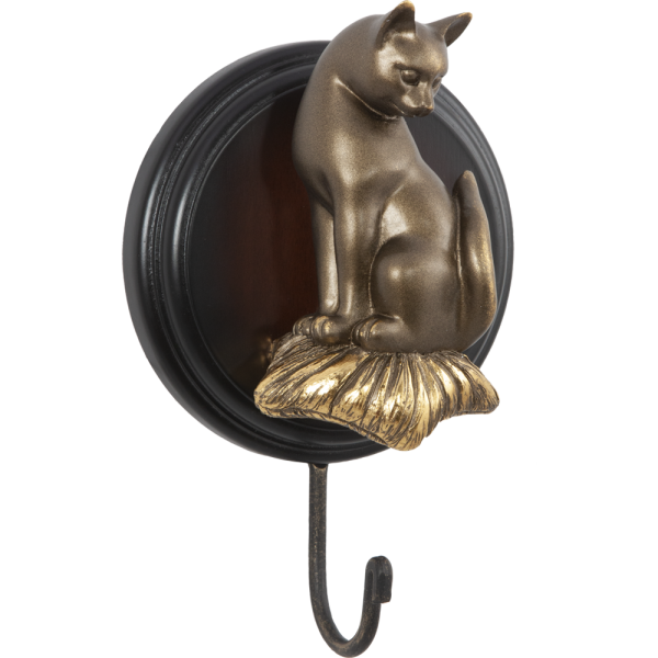 Настенный крючок Кошечка Бронза Настенный крючок Кошечка Бронза