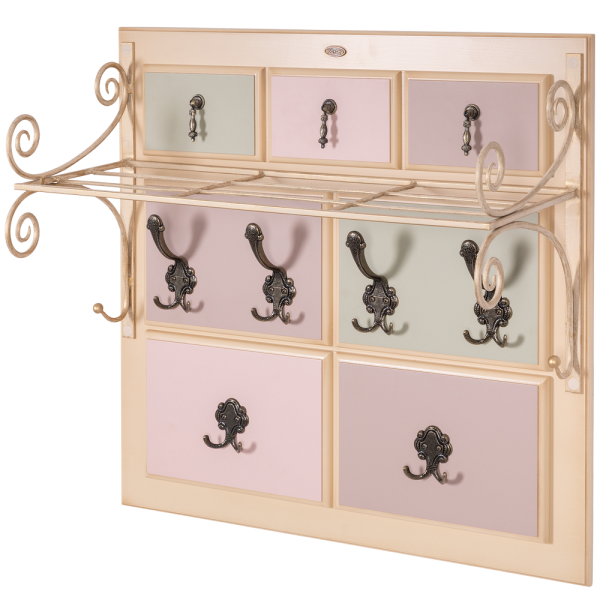 Вешалка настенная Пандора 2 Айвори Акварель Вешалка настенная Пандора 2 Айвори Акварель