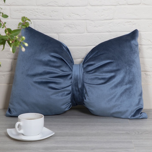 Подушка декоративная Бант Голубой Подушка декоративная Бант Голубой