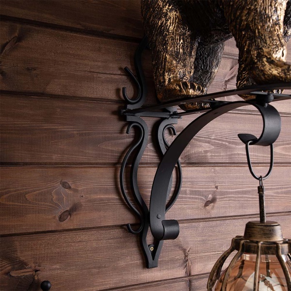 Кронштейн для цветов Медведь Велес Бронза