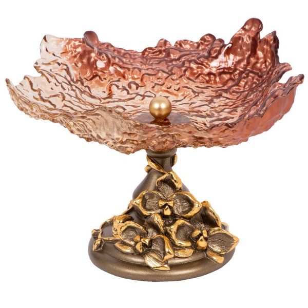 Фруктовница-конфетница Орхидея Лелия Бронза Фруктовница-конфетница Орхидея Лелия Бронза