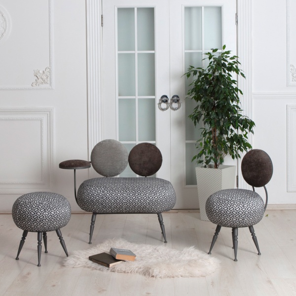 Банкетка Пьяно Люкс грей