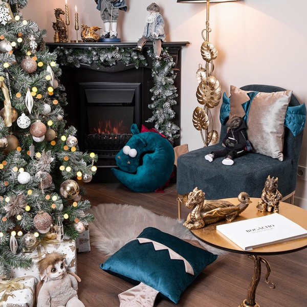 Подушка декоративная Дракон Стар Зеленая Подушка декоративная Дракон Стар Зеленая