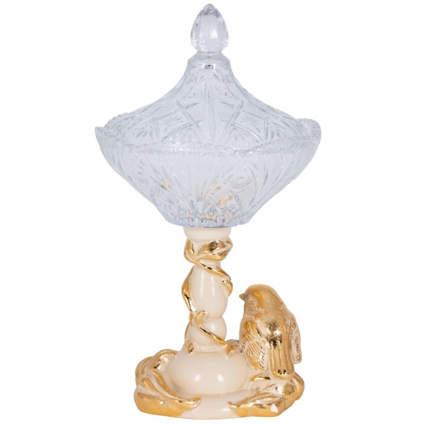 Сахарница стеклянная с крышкой Зарничка Свитти Айвори Сахарница стеклянная с крышкой Зарничка Свитти Айвори