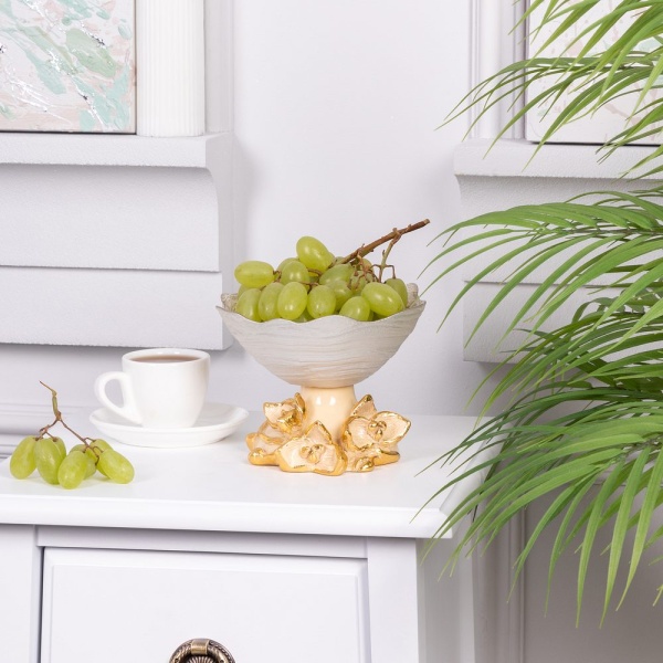 Фруктовница-конфетница Орхидея Лайм Айвори Фруктовница-конфетница Орхидея Лайм Айвори