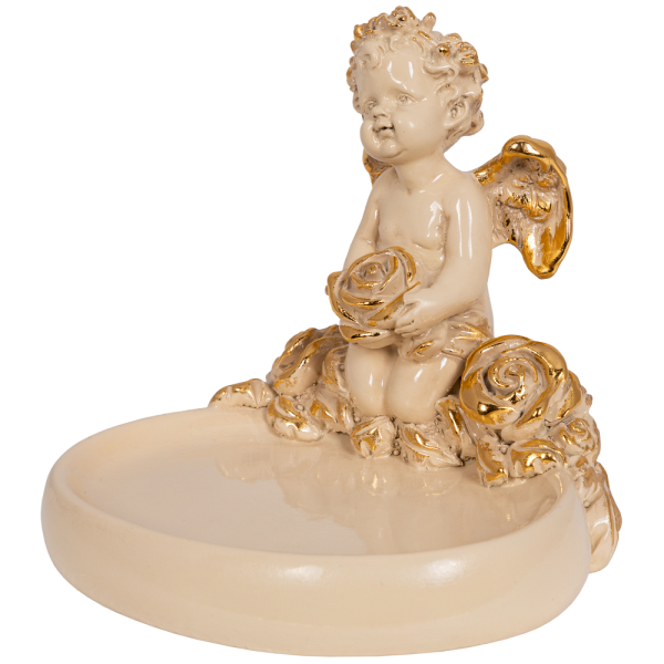 Мыльница Ангел с розами Айвори Мыльница Ангел с розами Айвори