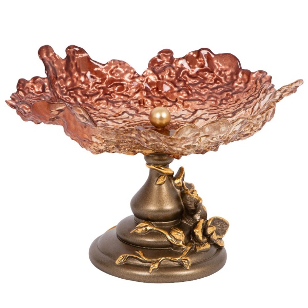 Фруктовница-конфетница Орхидея Лелия Бронза Фруктовница-конфетница Орхидея Лелия Бронза