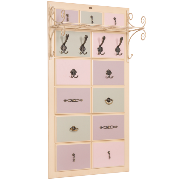 Вешалка настенная Пандора 3 Айвори Акварель Вешалка настенная Пандора 3 Айвори Акварель