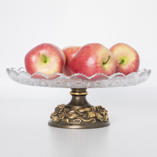 Фруктовница Лето Бронза со стеклянной чашей Фруктовница Лето Бронза со стеклянной чашей