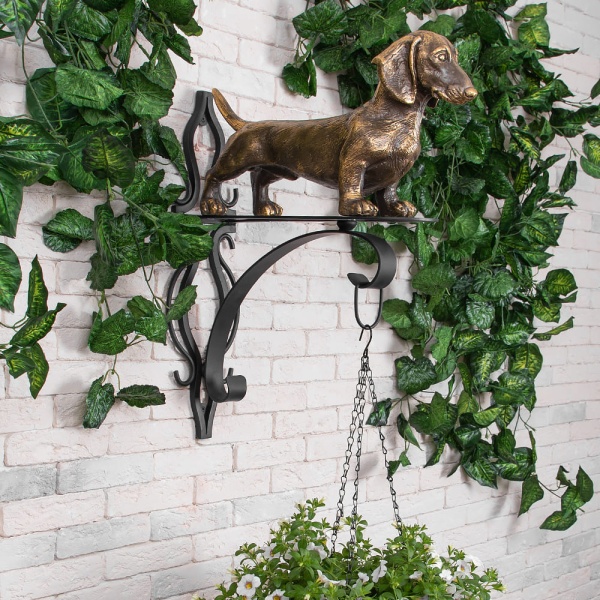 Кронштейн для цветов Такса Гучи (с ковкой) Кронштейн для цветов Такса Гучи (с ковкой)