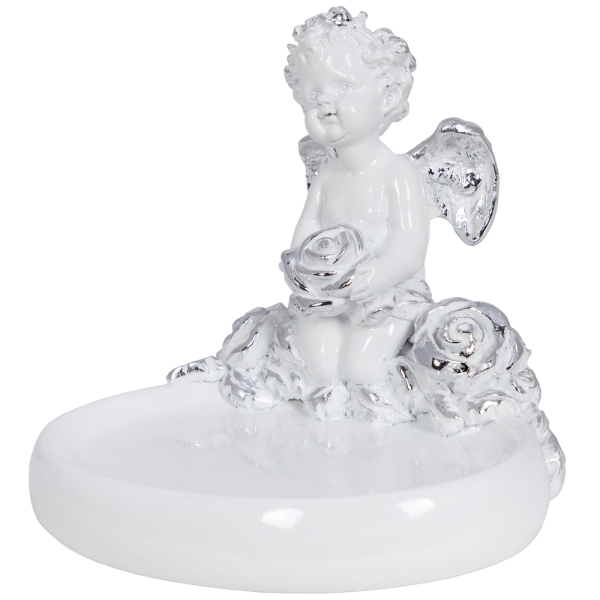 Мыльница Ангел с розами Сильвер Мыльница Ангел с розами Сильвер