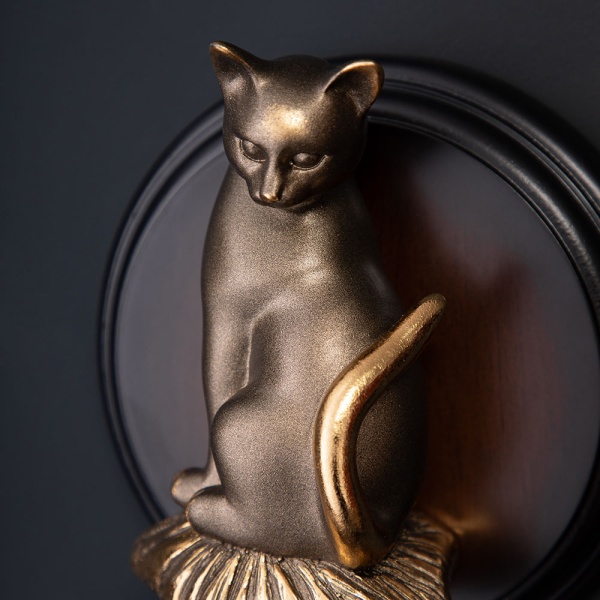 Настенный крючок Кошечка Бронза Настенный крючок Кошечка Бронза