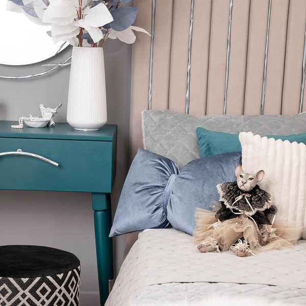 Подушка декоративная Бант Голубой Подушка декоративная Бант Голубой