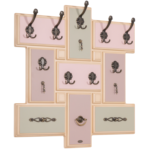 Вешалка настенная Пандора 9 Айвори Акварель Вешалка настенная Пандора 9 Айвори Акварель