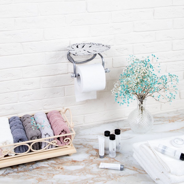 Держатель для туалетной бумаги Monstera Deliciosa (Монстера) Античное серебро Держатель для туалетной бумаги Monstera Deliciosa (Монстера) Античное серебро