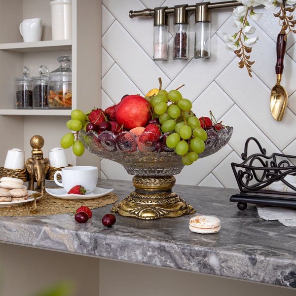 Фруктовница-конфетница Флора Бронза Мейджи Фруктовница-конфетница Флора Бронза Мейджи