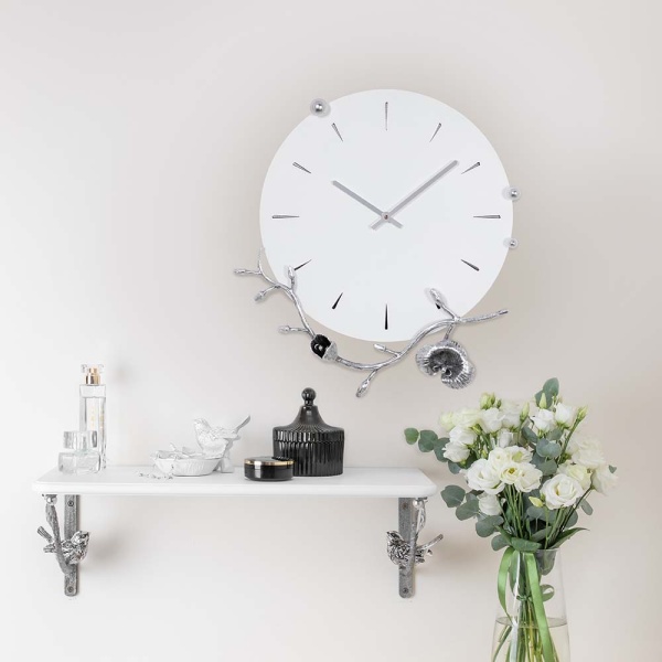 Часы настенные Орхидея Виви Айс Античное серебро Часы настенные Орхидея Виви Айс Античное серебро