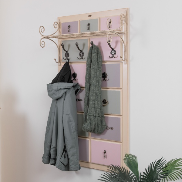 Вешалка настенная Пандора 3 Айвори Акварель Вешалка настенная Пандора 3 Айвори Акварель