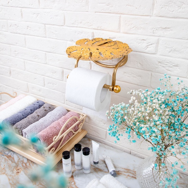 Держатель для туалетной бумаги Monstera Deliciosa (Монстера) Амбер Держатель для туалетной бумаги Monstera Deliciosa (Монстера) Амбер