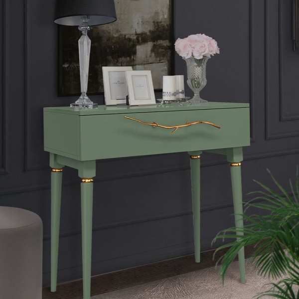 Консоль Арт Колор matte Классик Голд Зеленый нефрит матовый