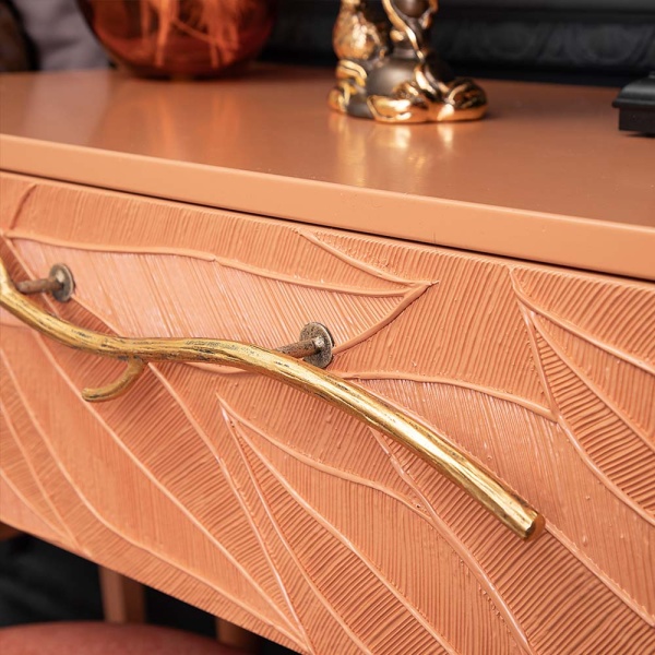 Консоль Арт Колор leaves Классик Голд Томленый оранжевый