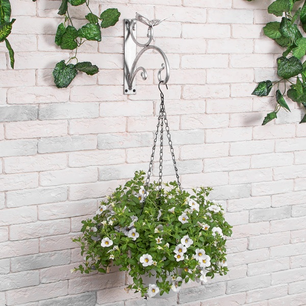 Кронштейн для цветов Бабочка Эир Античное серебро