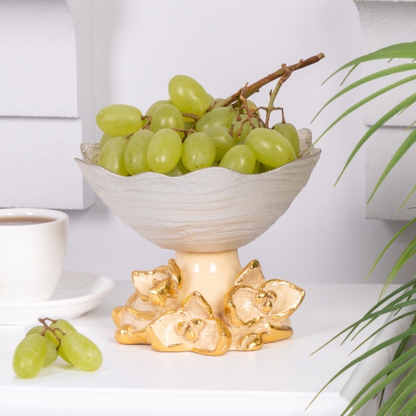 Фруктовница-конфетница Орхидея Лайм Айвори Фруктовница-конфетница Орхидея Лайм Айвори