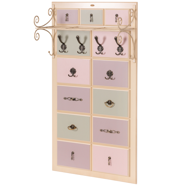 Вешалка настенная Пандора 3 Айвори Акварель Вешалка настенная Пандора 3 Айвори Акварель